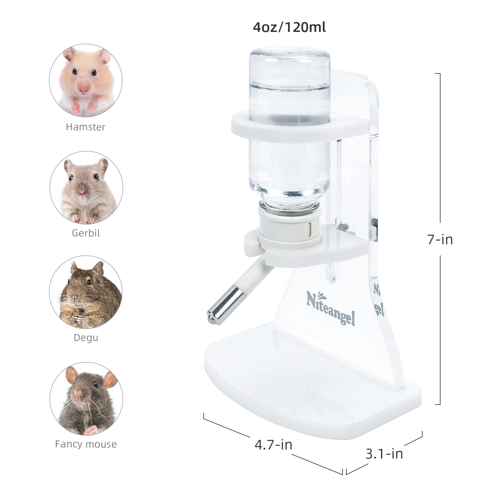 Support hauteur ajustable Niteangel, s'adapte à la taille de votre animal.