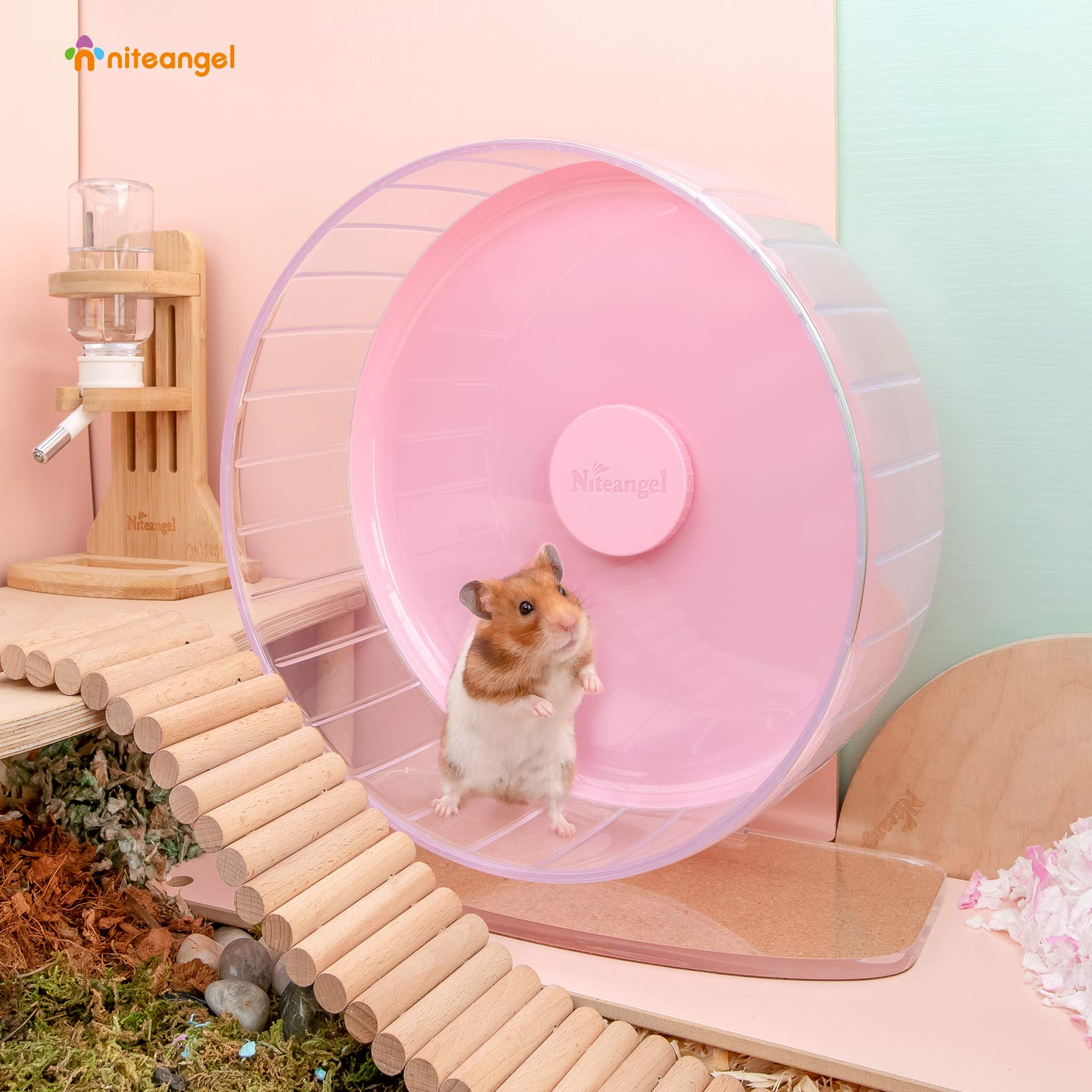Support reglable Niteangel pour roue hamster, hauteur ajustable