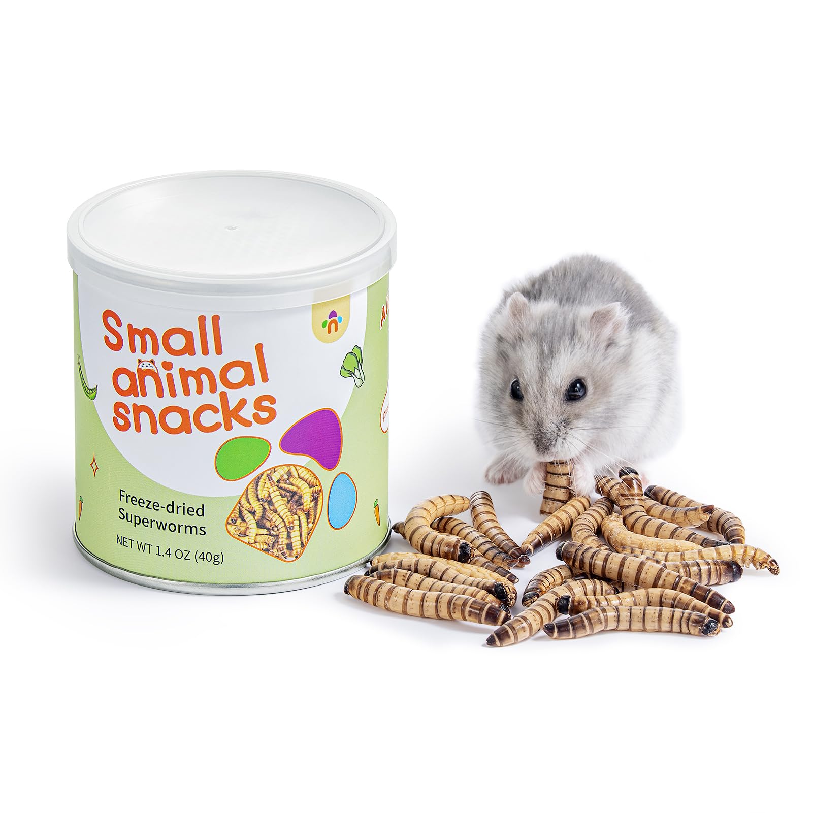 Niteangel vers lyophilisé – friandise gourmande pour petits animaux.
