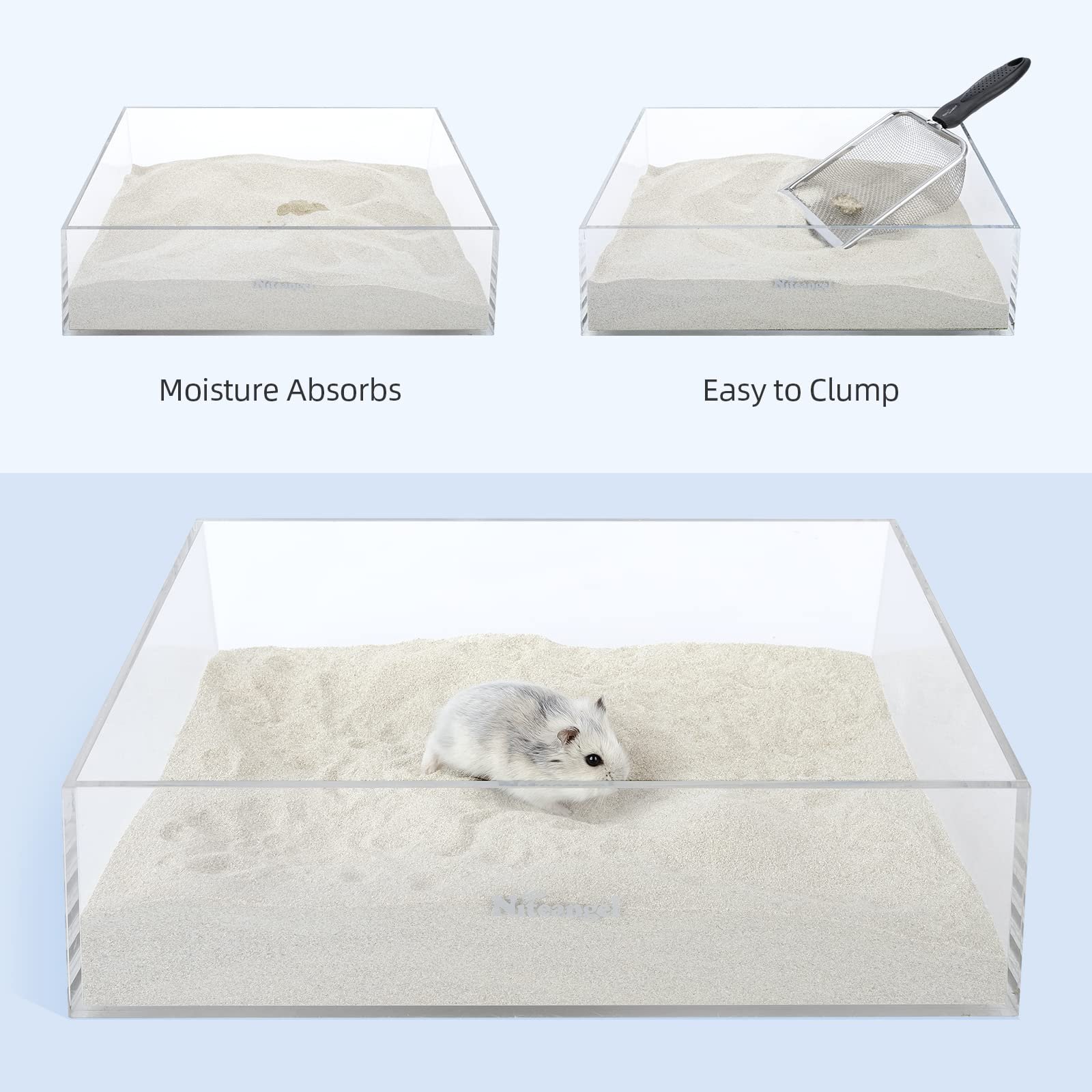 Niteangel zéolite grains doux: texture agréable pour les pattes et le jeu.