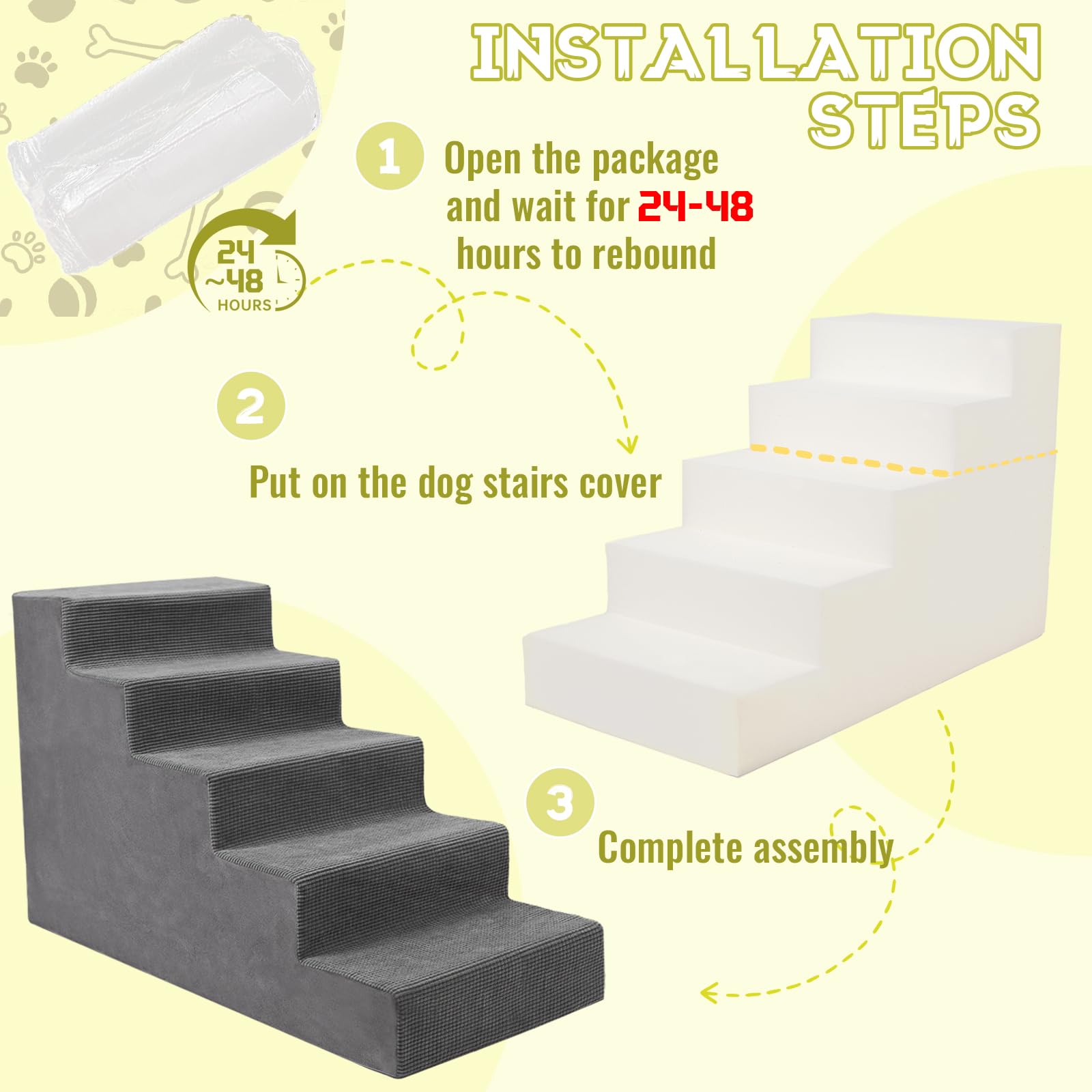 Niubya escaliers base antiderapante pour plus de securite.