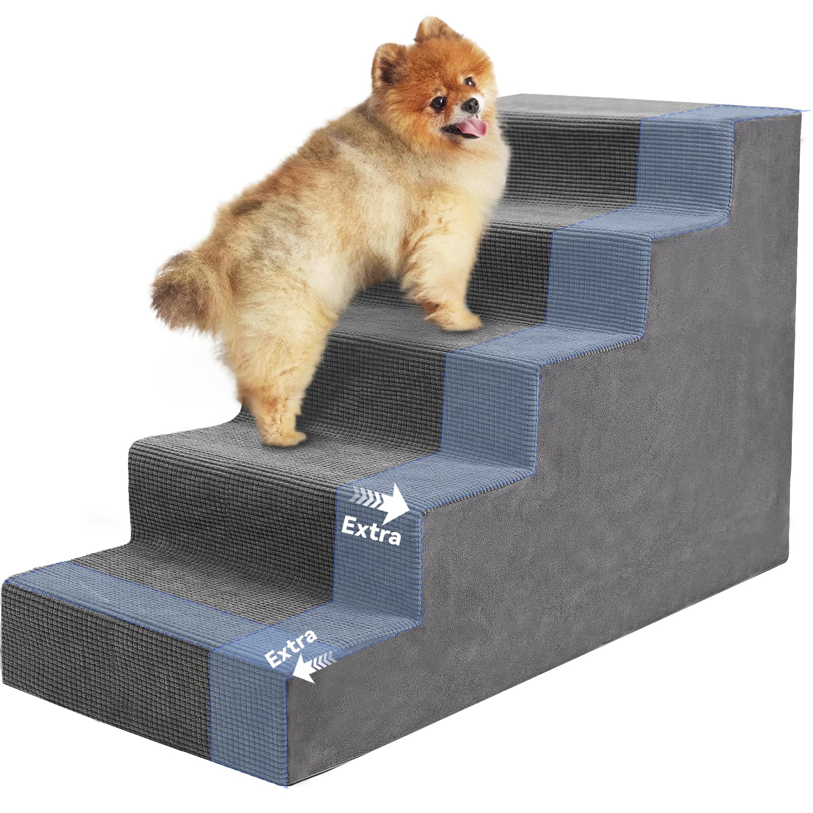 Niubya escaliers pour petit chien et chat 4 etapes, montée facile sur lit.