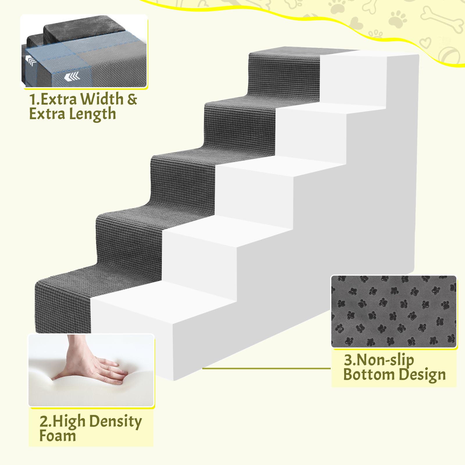 Niubya escaliers hauteur 18 pouces ideal pour petites tailles.