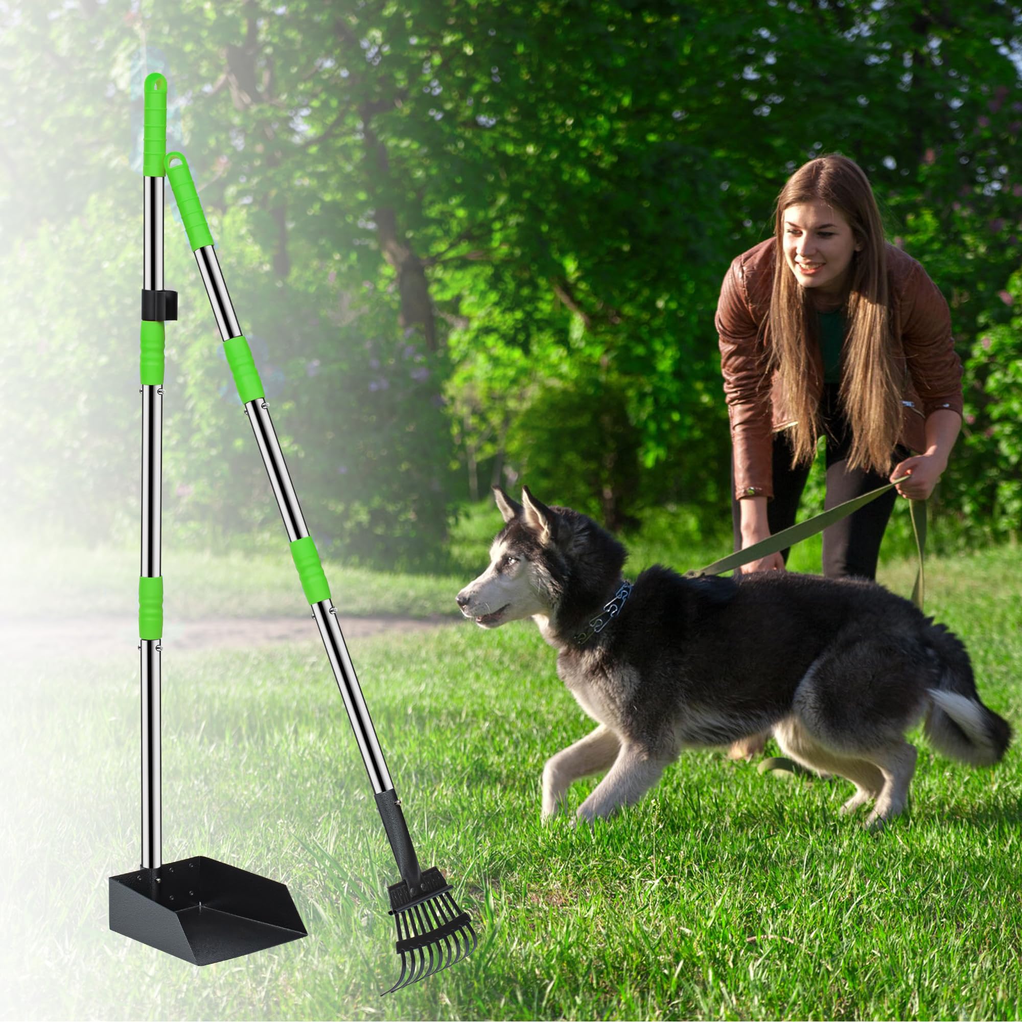 Niubya Pooper Scooper, rangement pratique avec démontage rapide du manche.