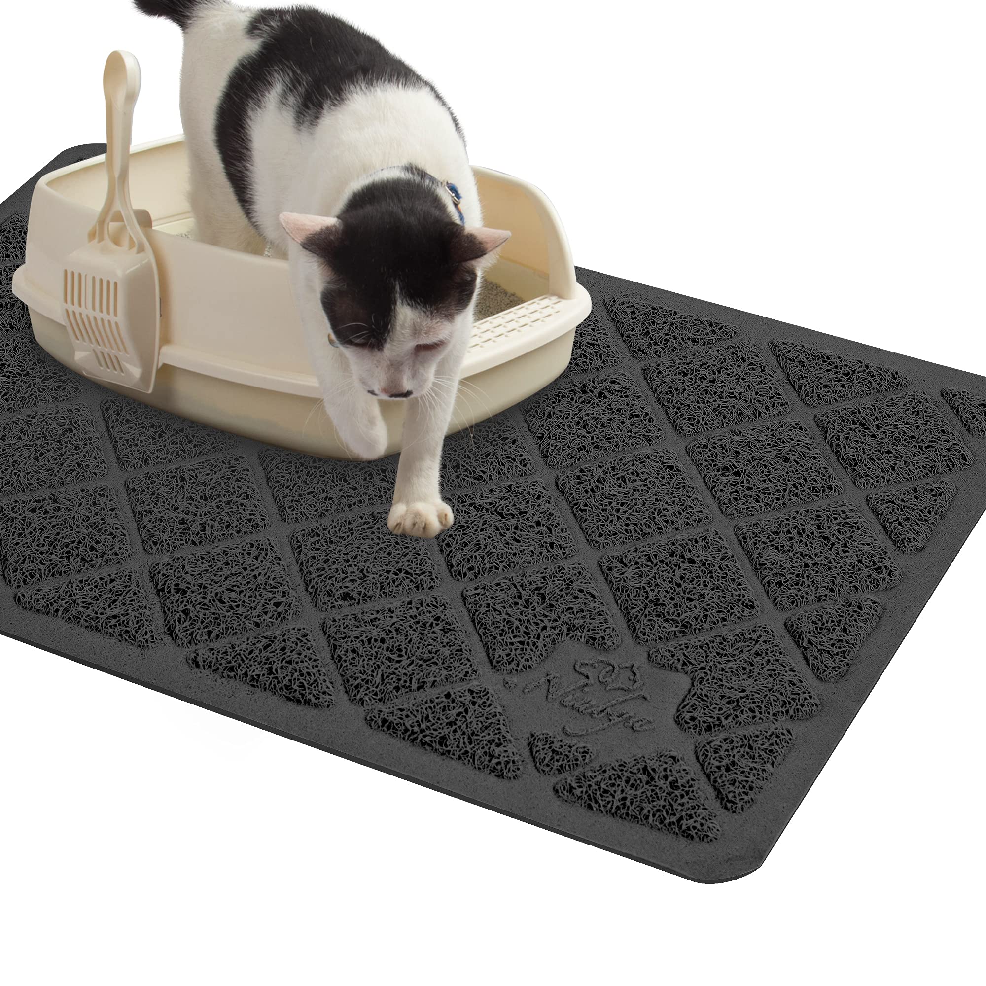 Niubya tapis-litière, état plié, prêt à déballer pour une installation rapide.