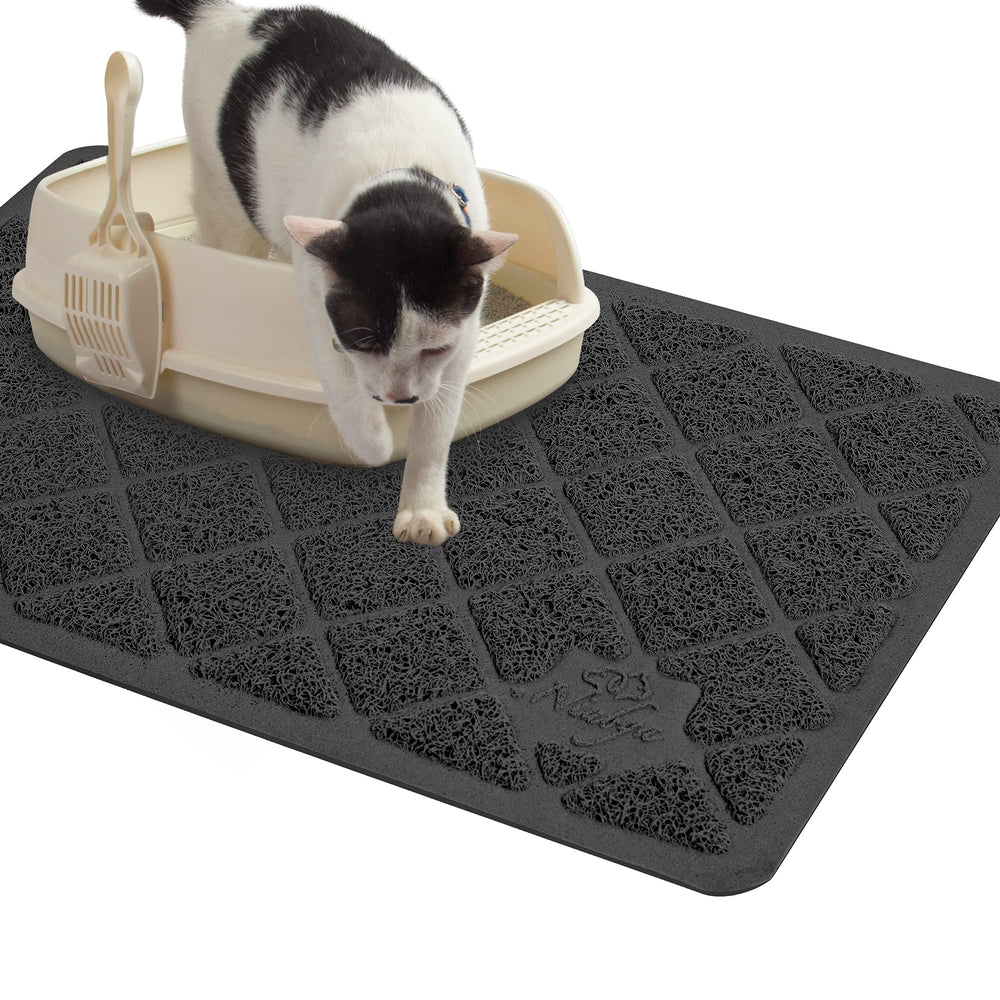 Niubya tapis-litière, état plié, prêt à déballer pour une installation rapide.