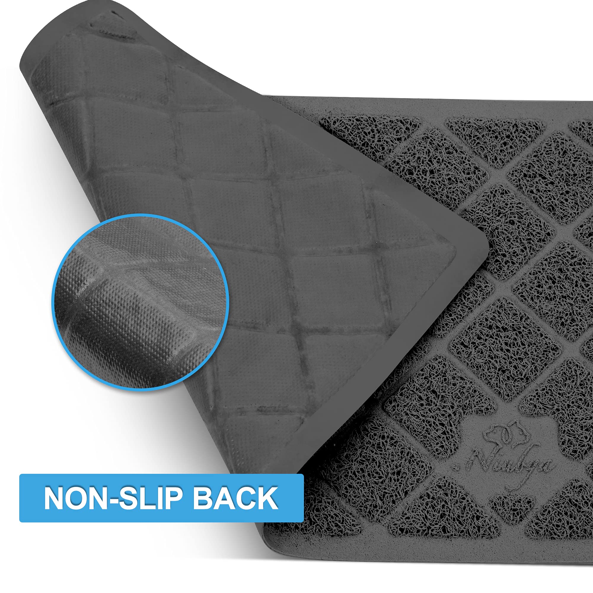 Niubya tapis-litière, nettoyage facile, secouer ou rincer rapidement.