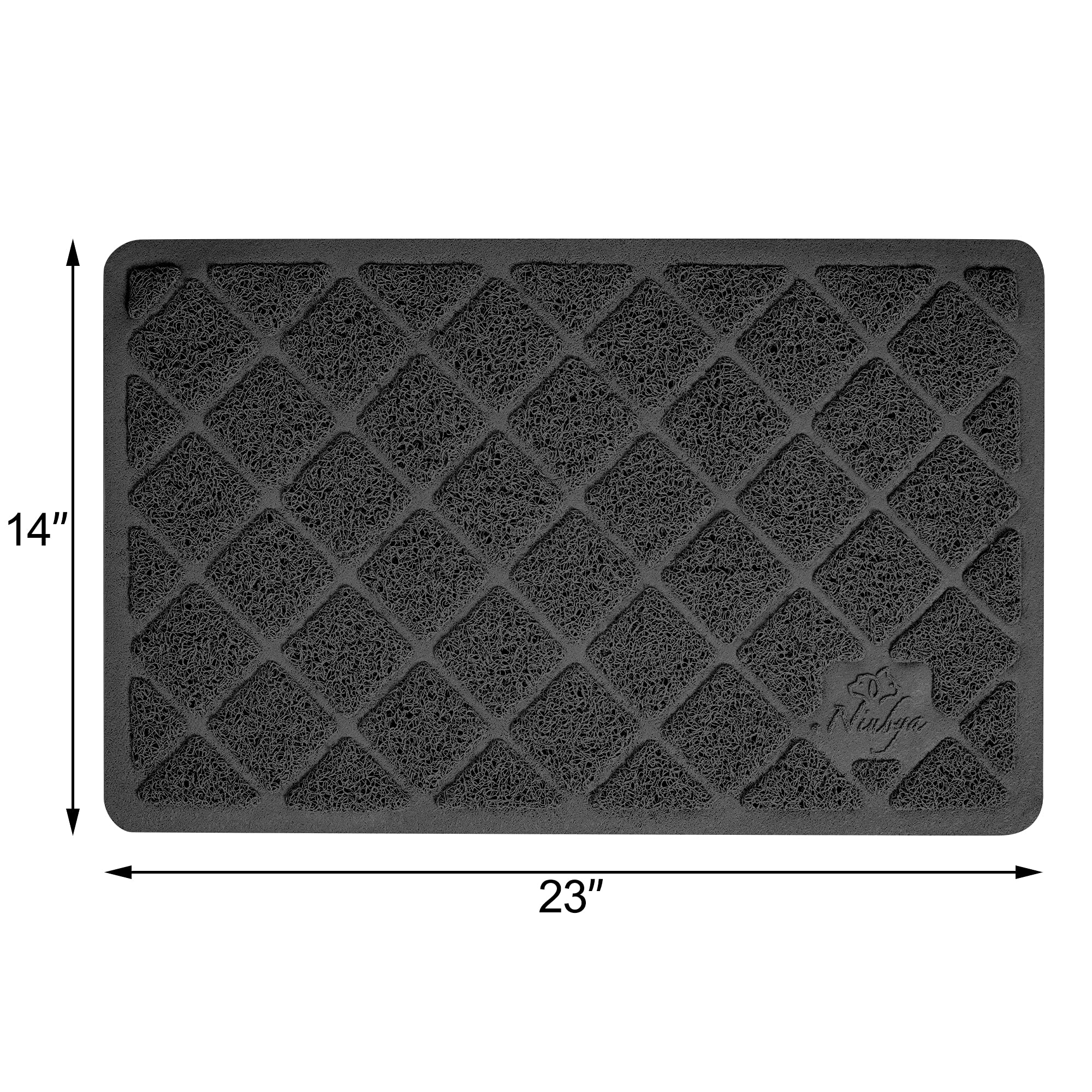 Niubya tapis-litière, taille 23x14, espace suffisant pour votre chat.