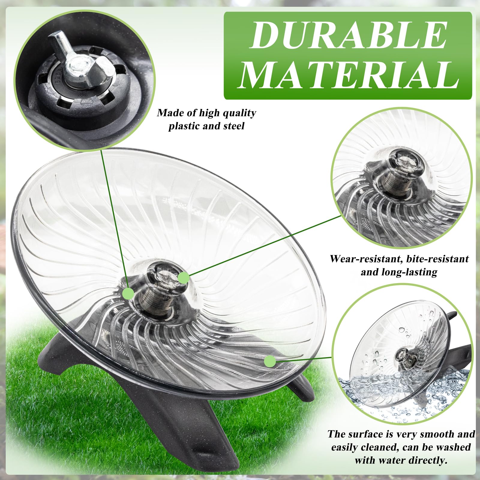 Accessoire terrarium NIUOHOY, roue pour petit animal, pratique et sûre.