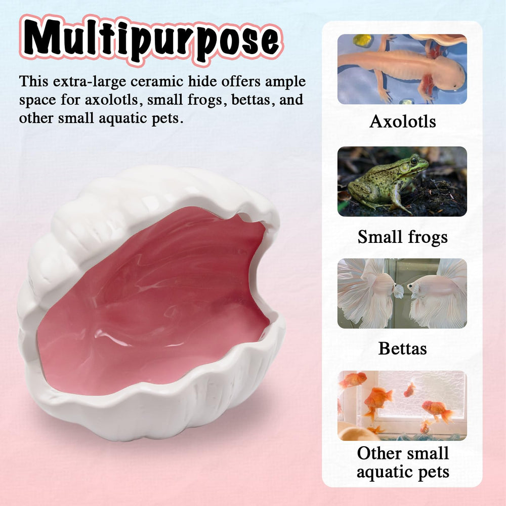 Niuohoy cachette rose: abri de repos pour axolotls et bettas.