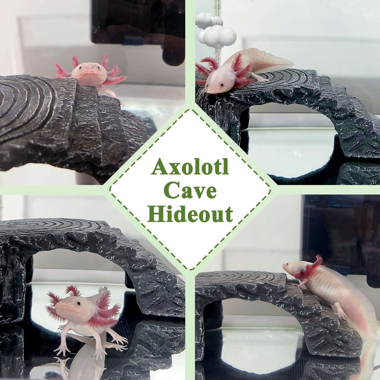 NIUOHOY deco-aquarium-axolotl — décor résine résistant et facile d'entretien
