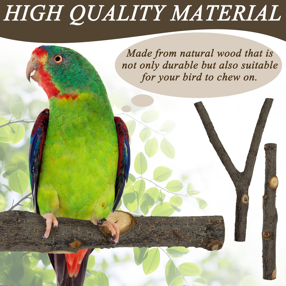 Niuohoy perchoir branche droite naturelle: angle ajustable pour votre oiseau