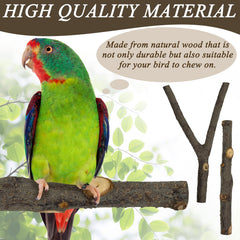 Niuohoy perchoir branche droite naturelle: angle ajustable pour votre oiseau