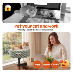 NIUZYRO hamac chat bureau 2-en-1, pratique et polyvalent.