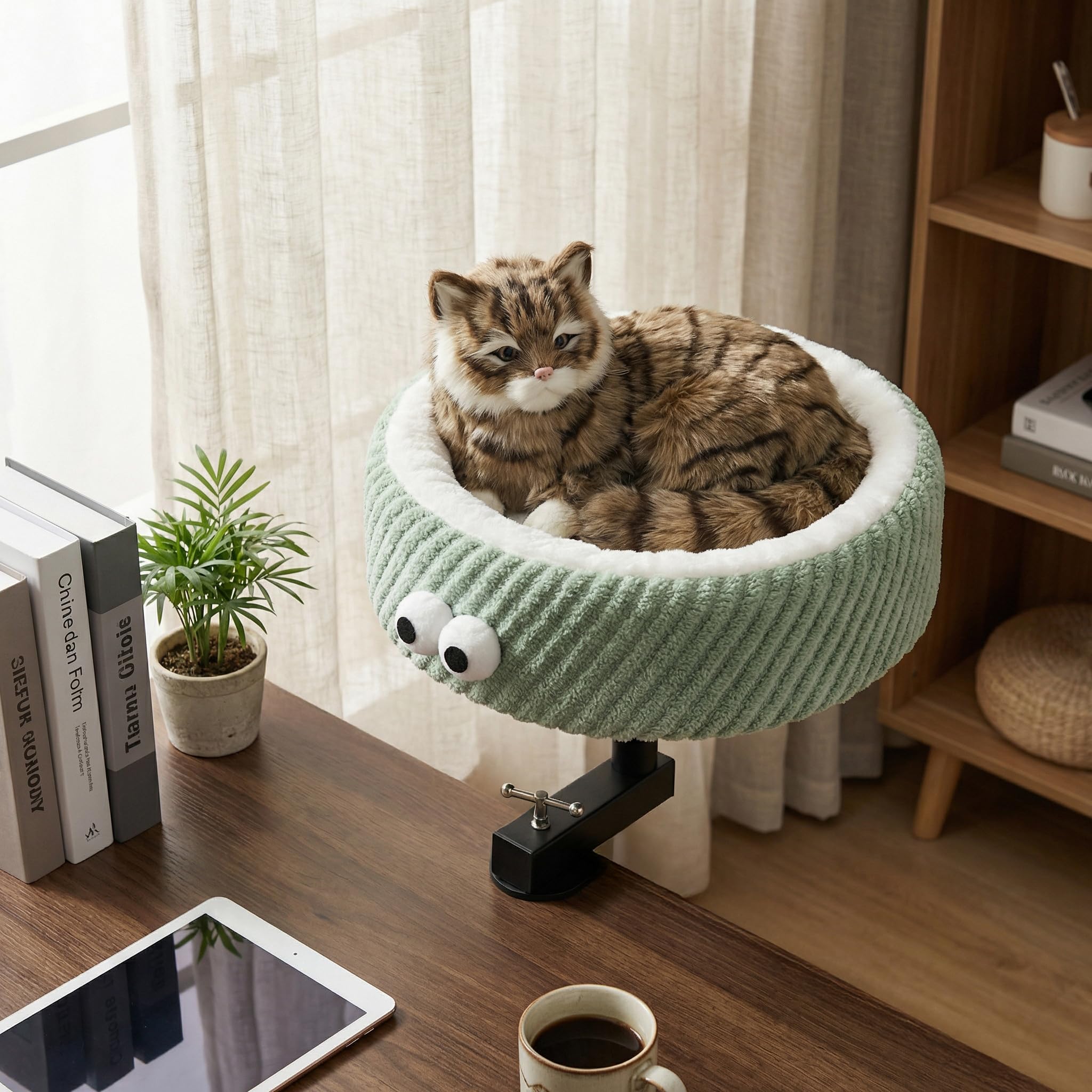 NIUZYRO lit bureau chat coussin lavable pour entretien facile.