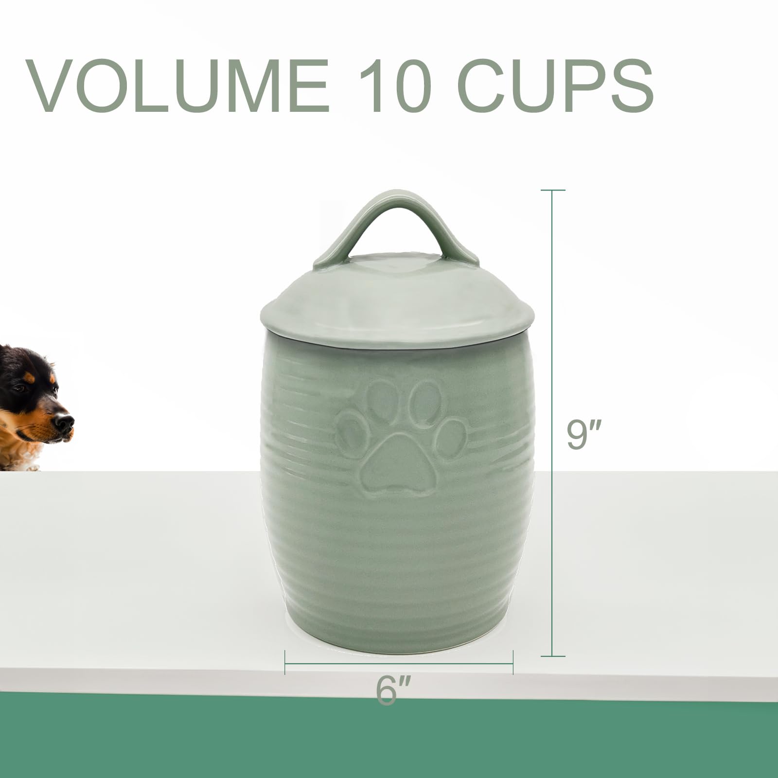 NIXBYO Pot friandises chien au style rustique apporte du charme.