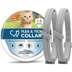Collier NJKPUYT antipuces et tiques pour chat, protection durable et sûre pour l’intérieur et l’extérieur