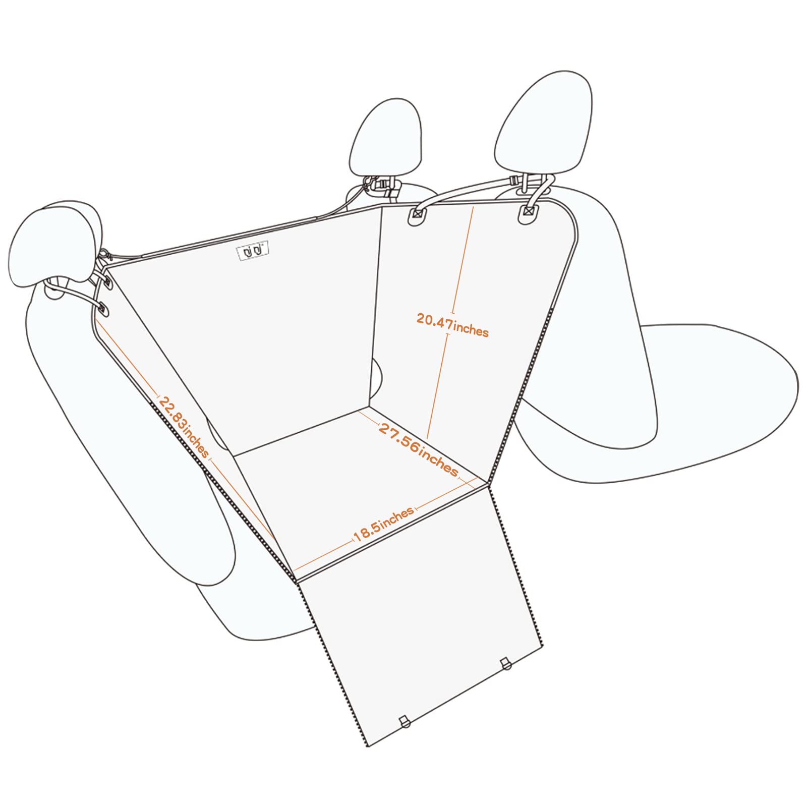 NJNJ tissu imperméable protège le siège des éclaboussures et saletés.