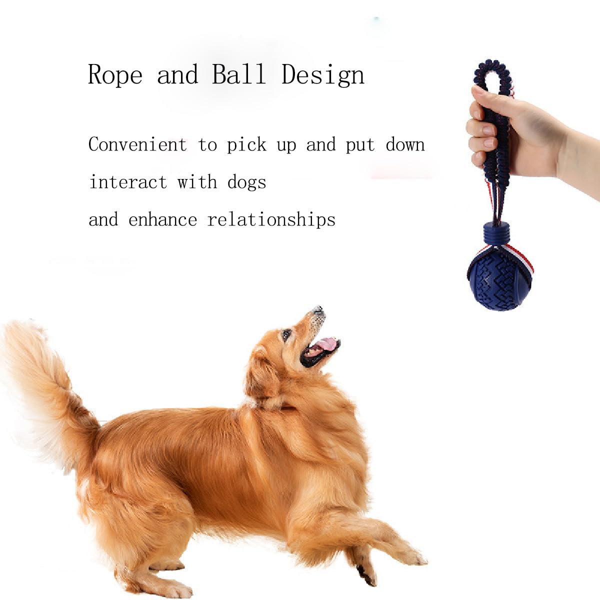 Nlmskzzy chien en action – jouet balle corde robuste