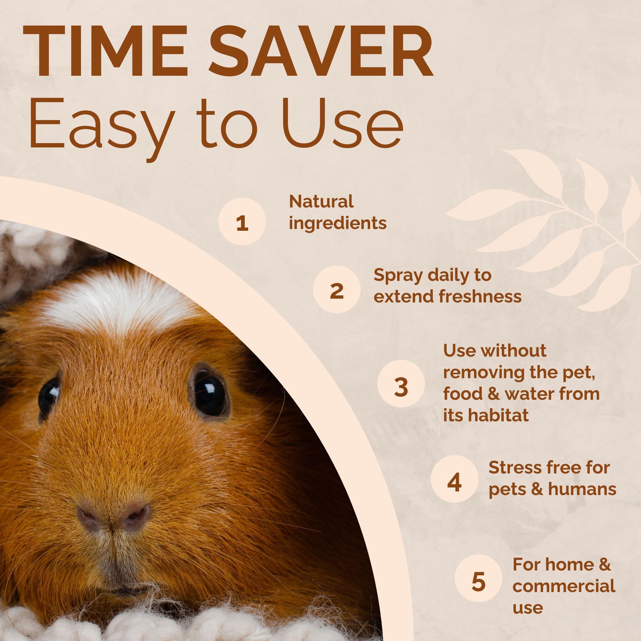 No Scent spray probiotiques pour surfaces et literie des petits animaux