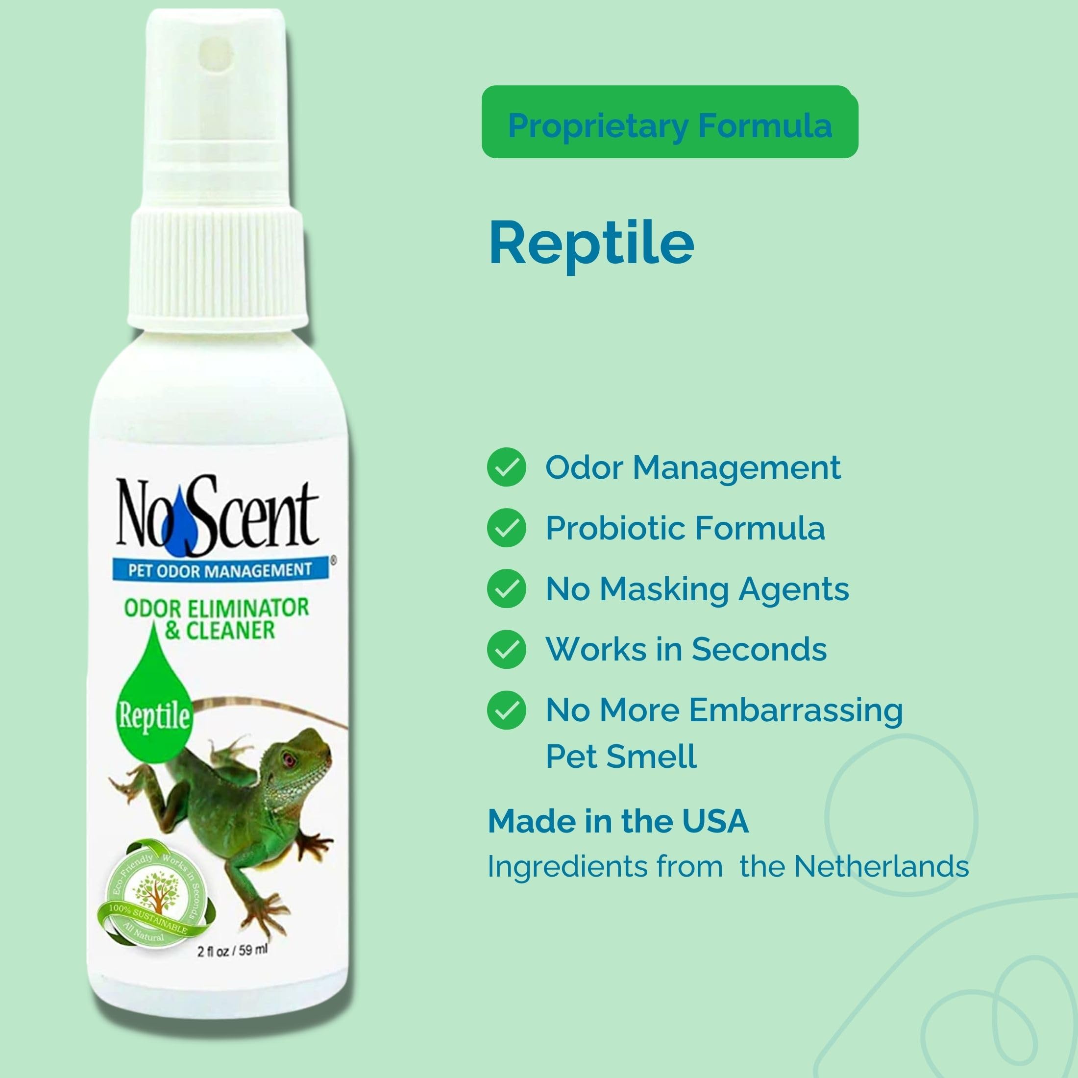 No Scent Reptile Substrat frais avec le spray