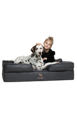 NOAH ET PAW lit chien XL, vue haute montrant l'espace pour grands chiens