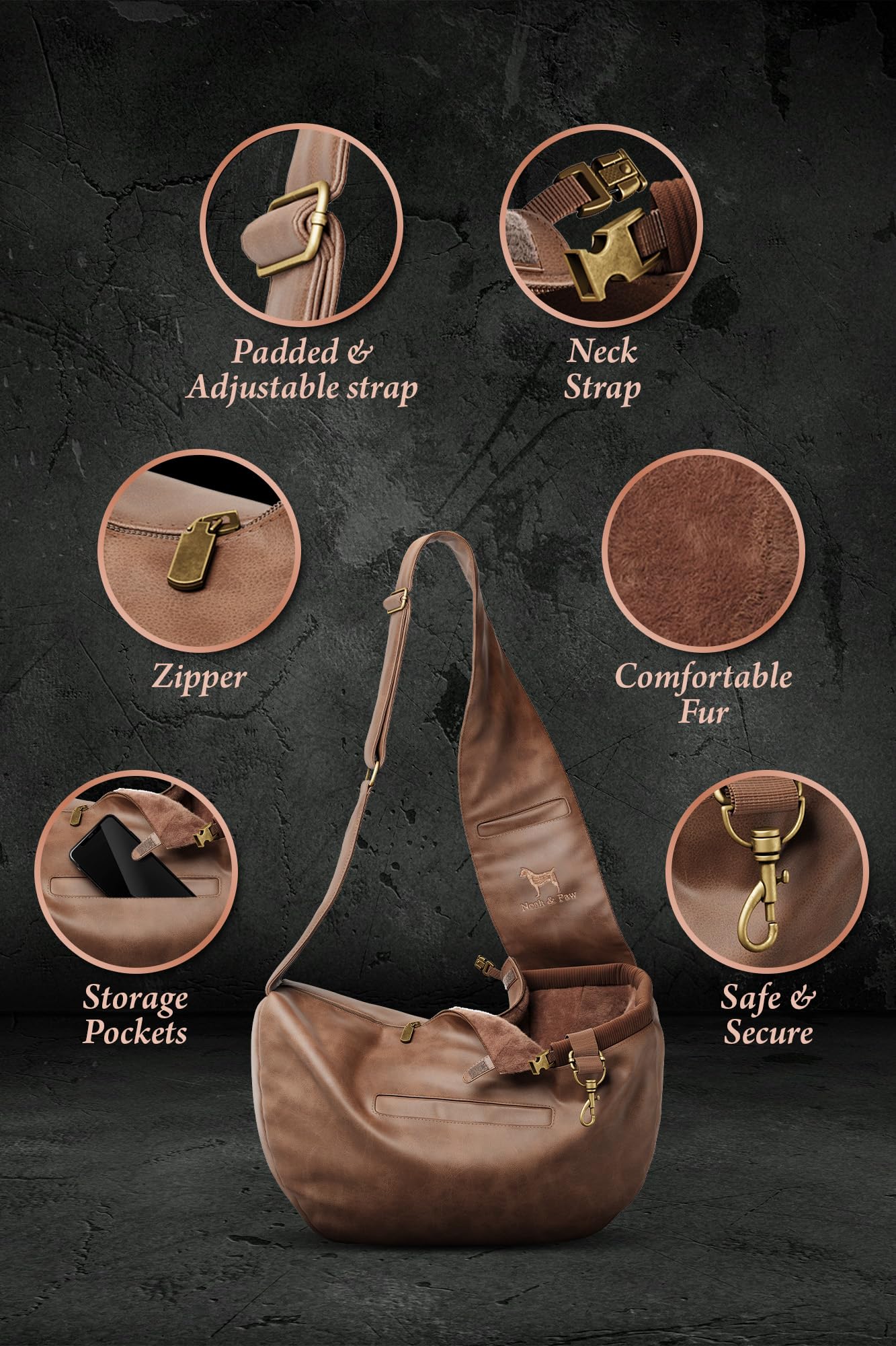 Confort lors des promenades et voyages avec le sling Noah & Paw.