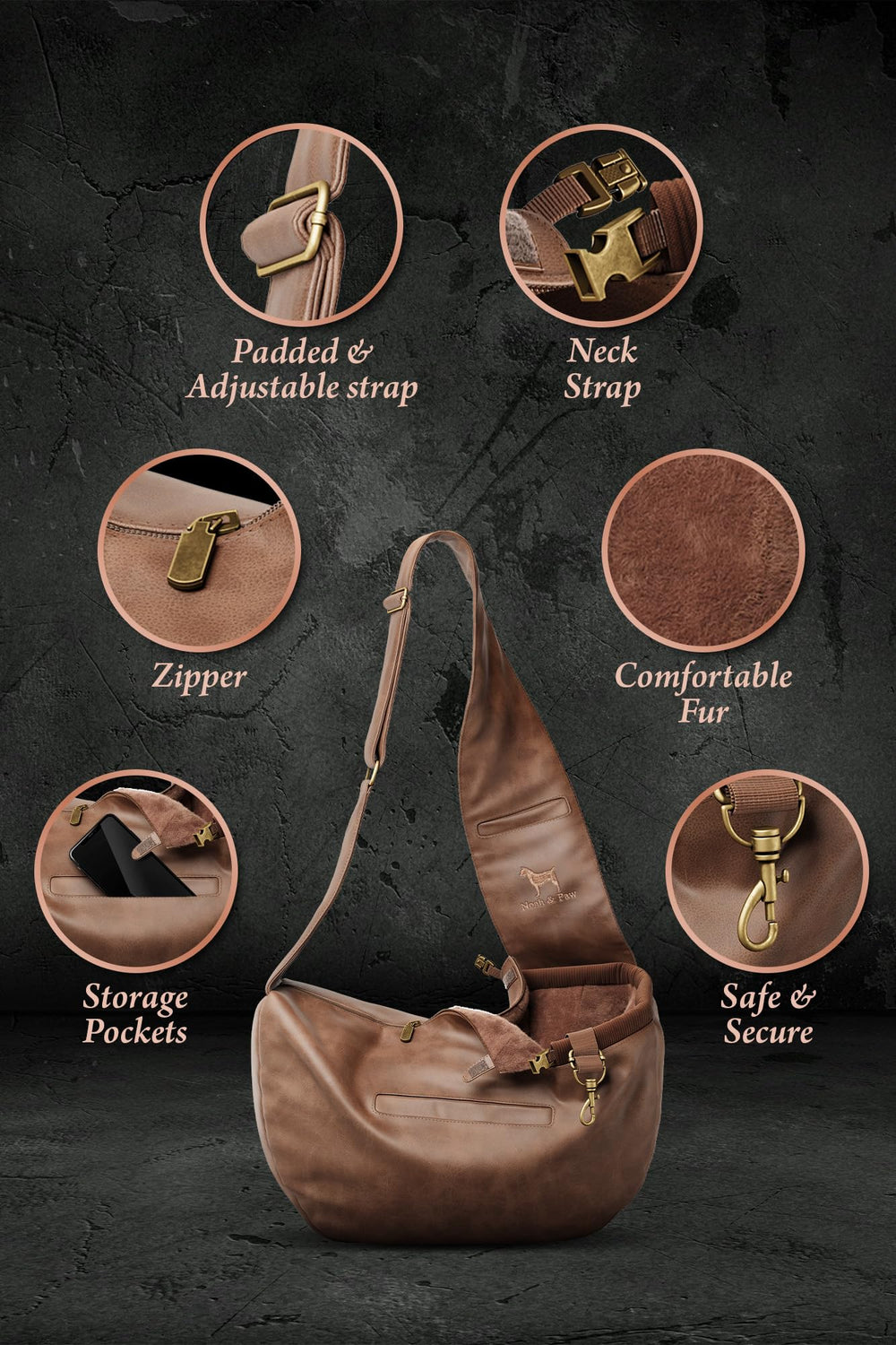 Confort lors des promenades et voyages avec le sling Noah & Paw.
