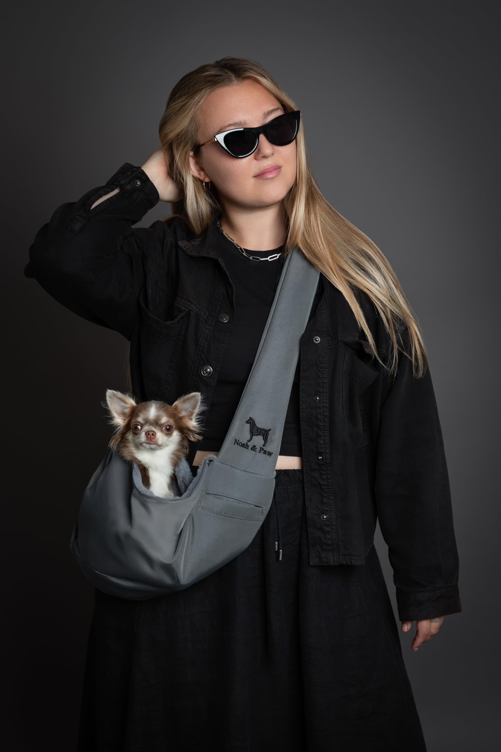 NOAH & PAW porte-chien, poche magnétique pour téléphone et friandises.