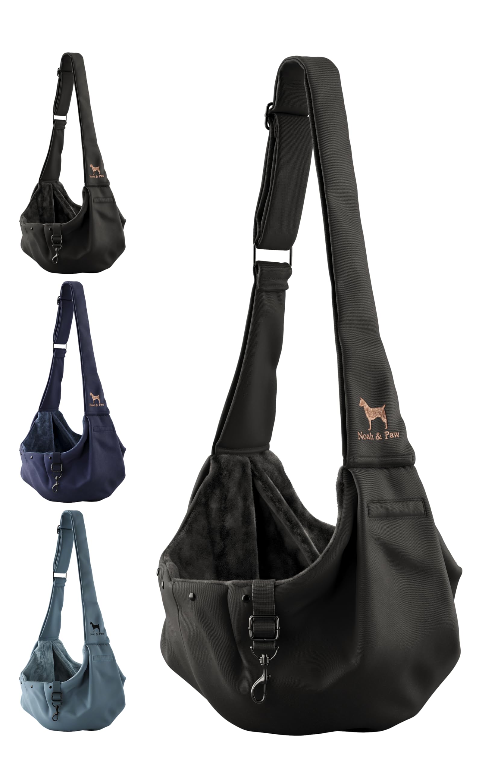 Noah & Paw sling-chien-petit-twill : transport sûr et confortable.