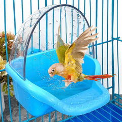 Boîte bain Nobgum pour cage suspendue, pratique et hygiénique.