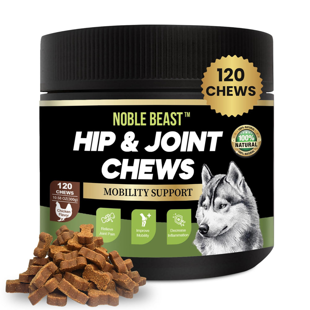 Bouchée molle au poulet Noble Beast pour articulations et mobilité canines.