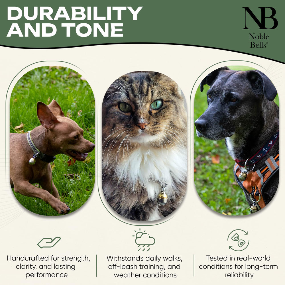 Noble Bells: petit modèle, dimensions compactes pour collier discret.