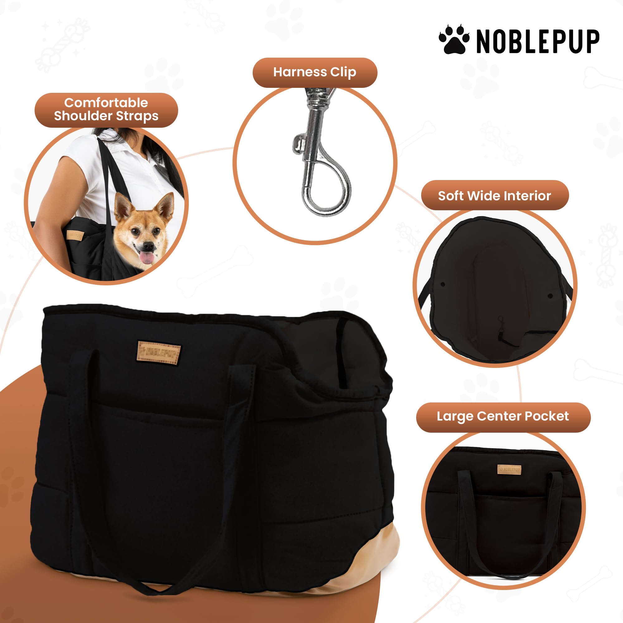 NoblePup fermetures sûres maintiennent le chien à l'intérieur lors du transport.