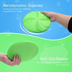 Nobleza disque-chien volants 8p vert – haute visibilité pour sessions en extérieur.