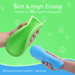 Nobleza disque-chien volants anti-slip bleu – prise facile et lancer précis.