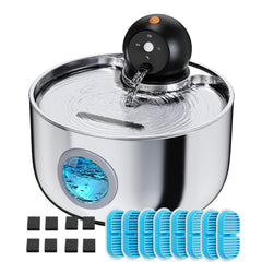 Fontaine Nobxbon sans fil avec réservoir 2,6 L pour l'hydratation du chat.