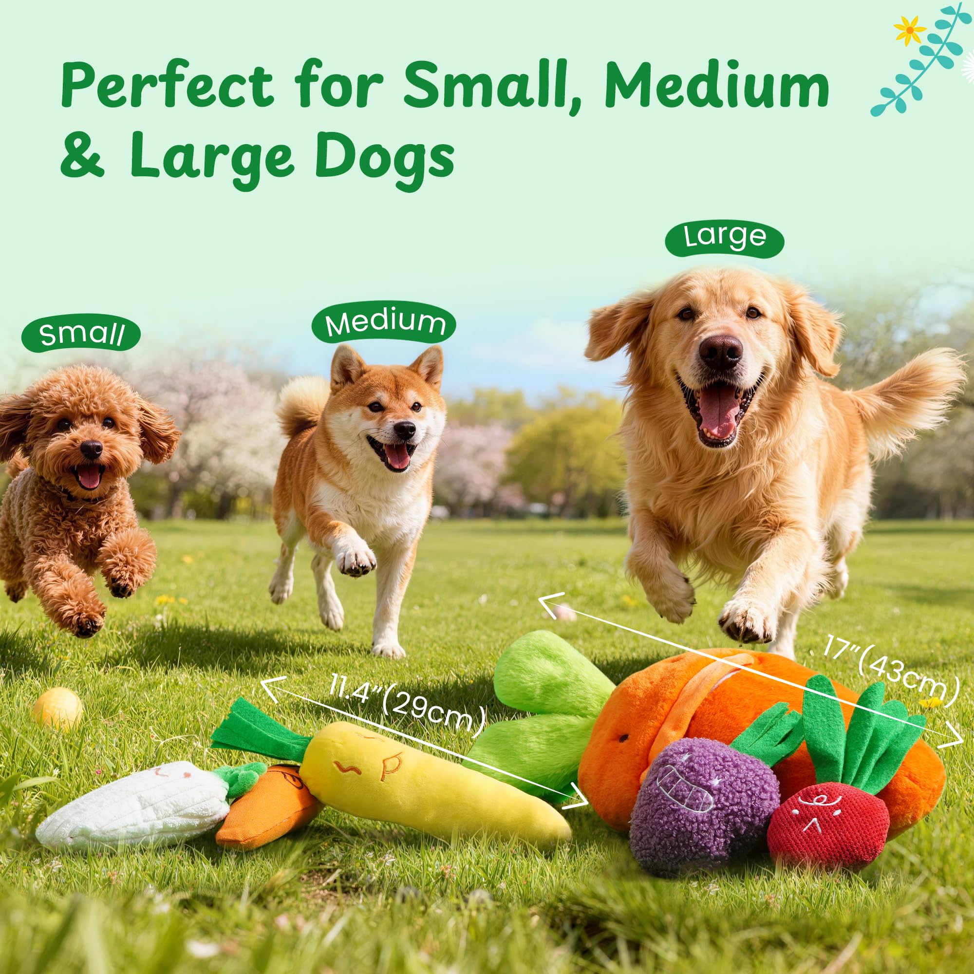 Jouets Nocciola Carotte pour chien : idéal pour tous les gabarits.