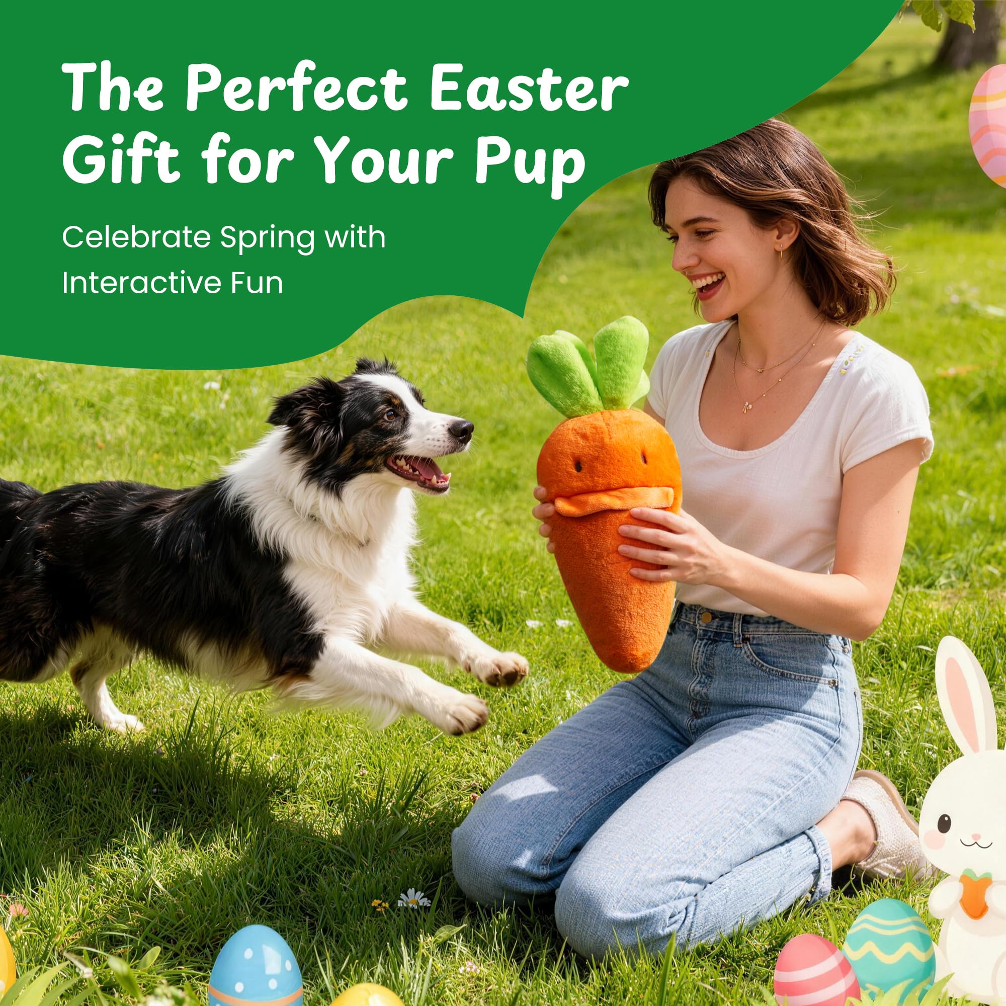 Jouets Nocciola Carotte pour chien : plaisir sensoriel et jeu stimulant.