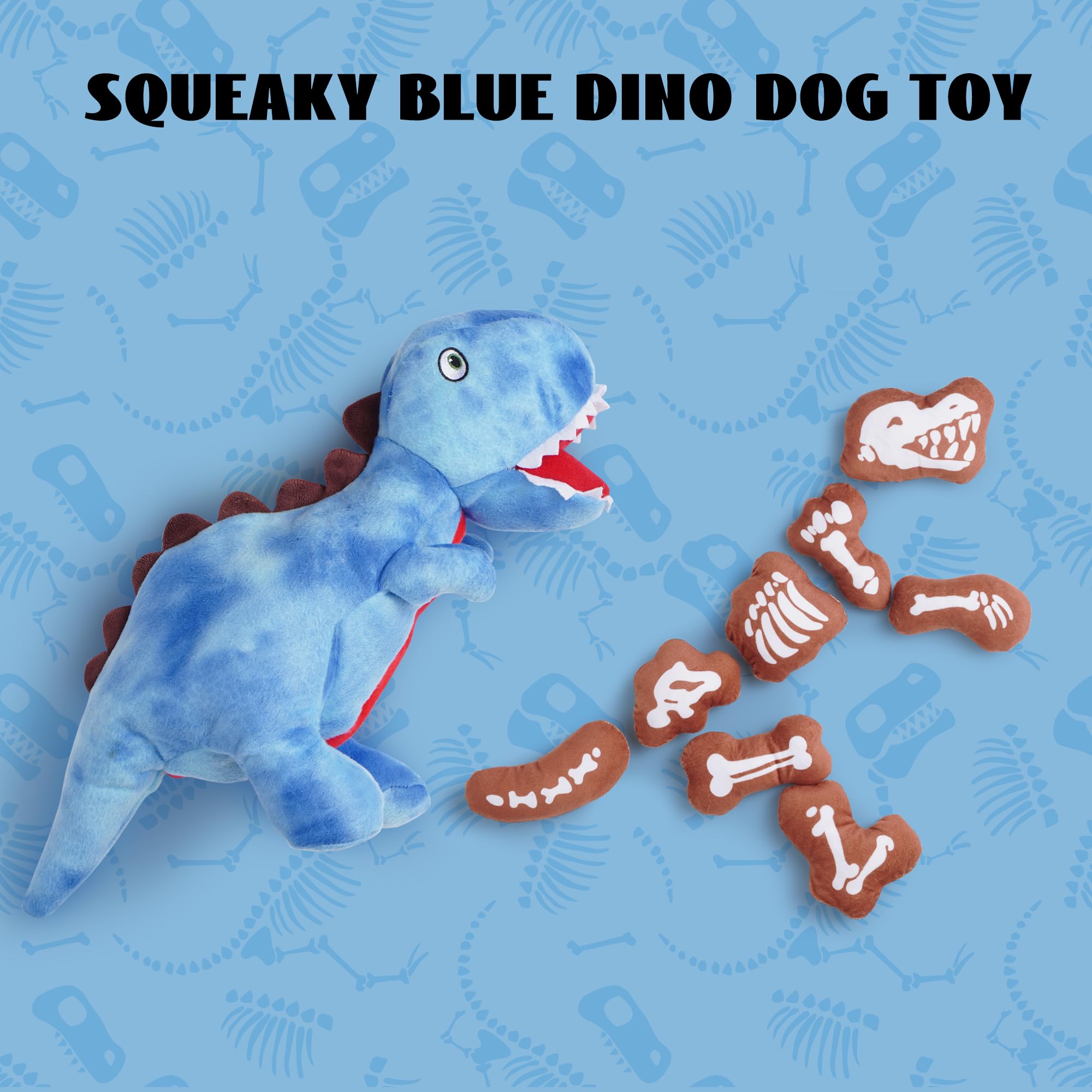 Nocciola dinosaure-doudou-sifflets-mini: sons amusants pour attirer l attention du chien.