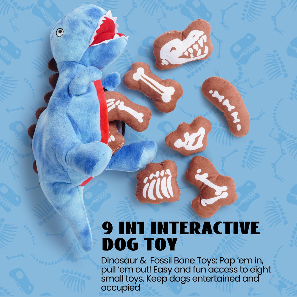 Nocciola dinosaure-doudou ventre-ferme cache-fossiles: stimulation mentale et resolution de puzzles.