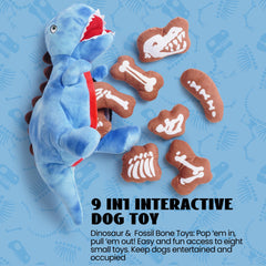Nocciola dinosaure-doudou ventre-ferme cache-fossiles: stimulation mentale et resolution de puzzles.