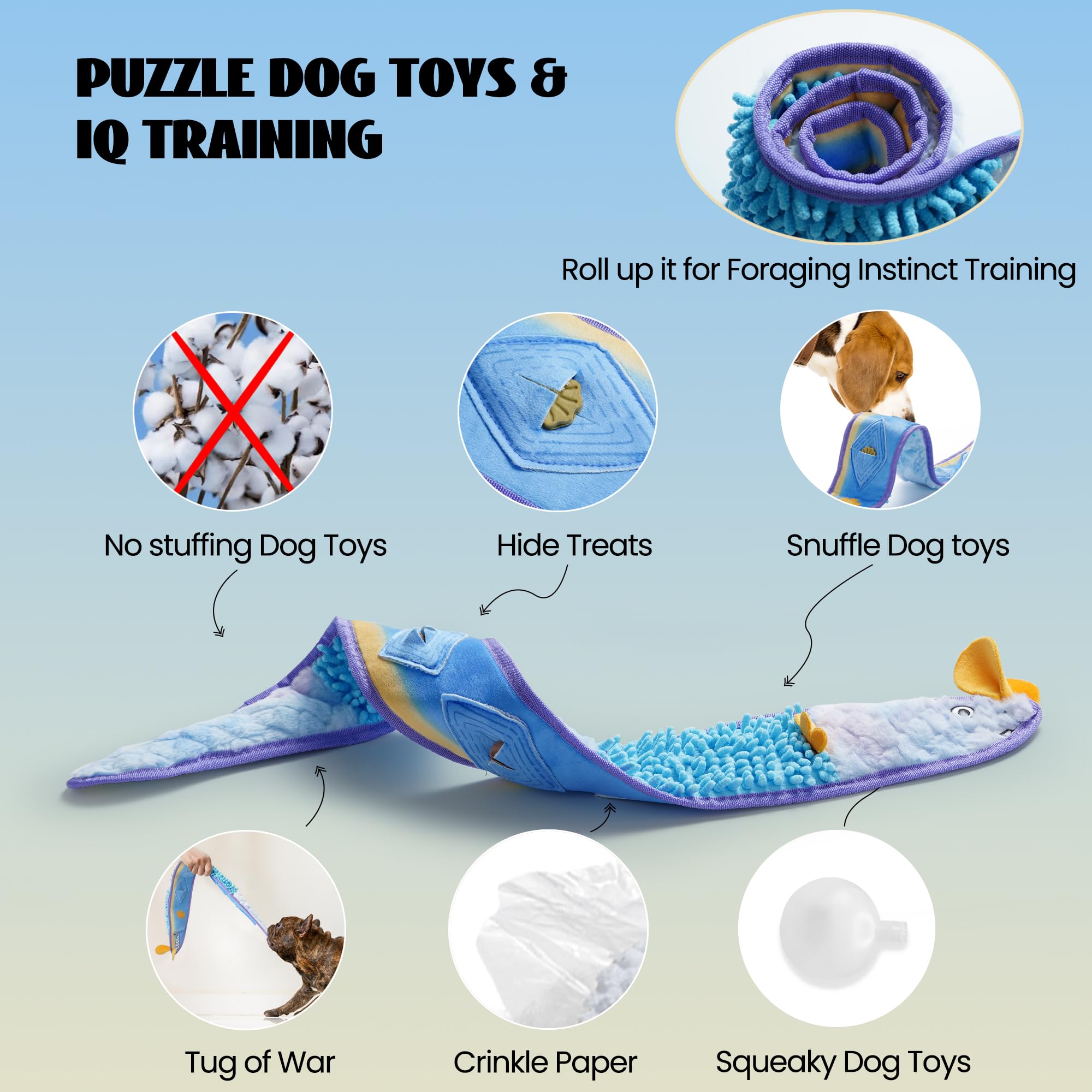 Jouet Nocciola eel : poches friandises à 3 tailles pour récompenser le chien