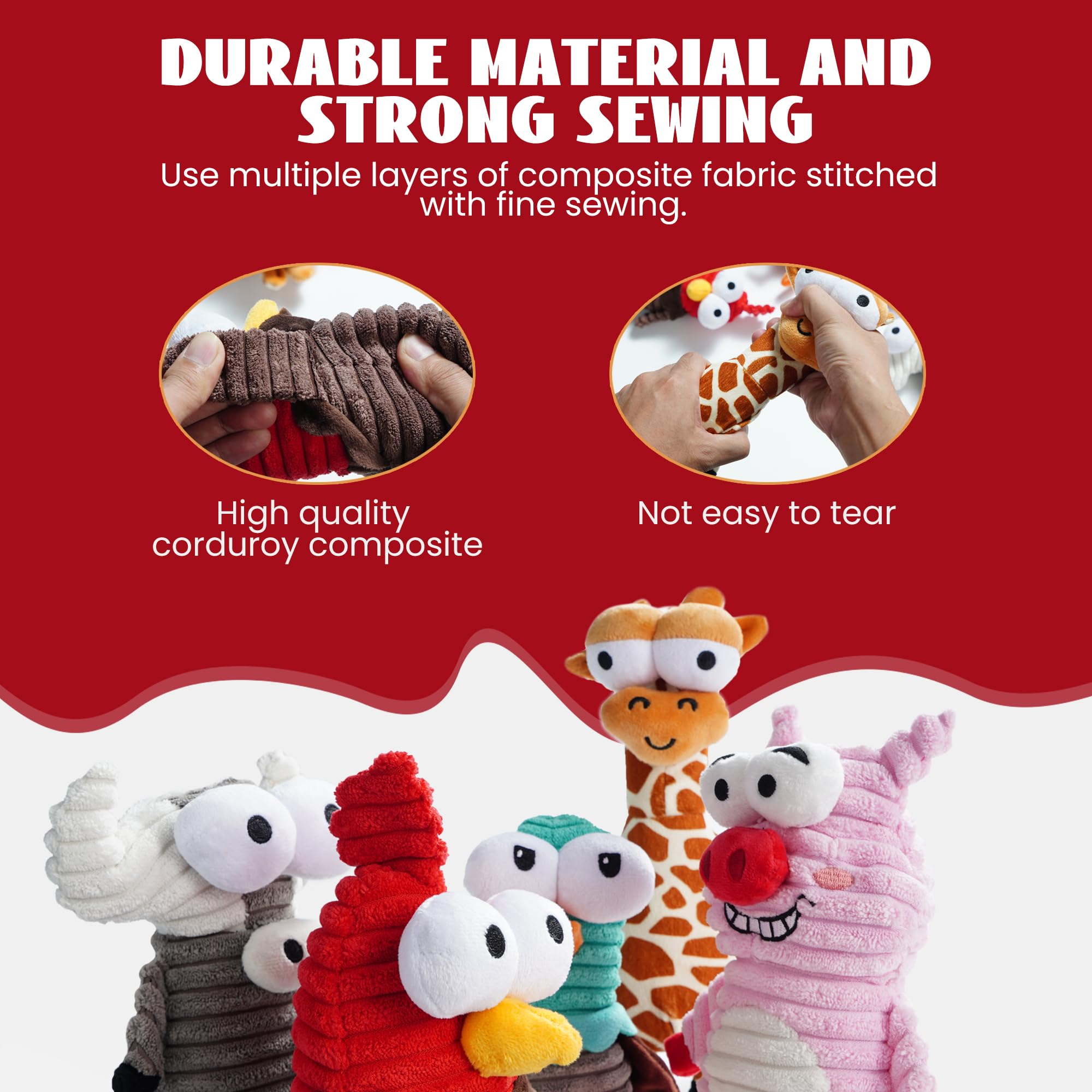 Jouet zoo Critters Nocciola, variété de formes pour un jeu varié.