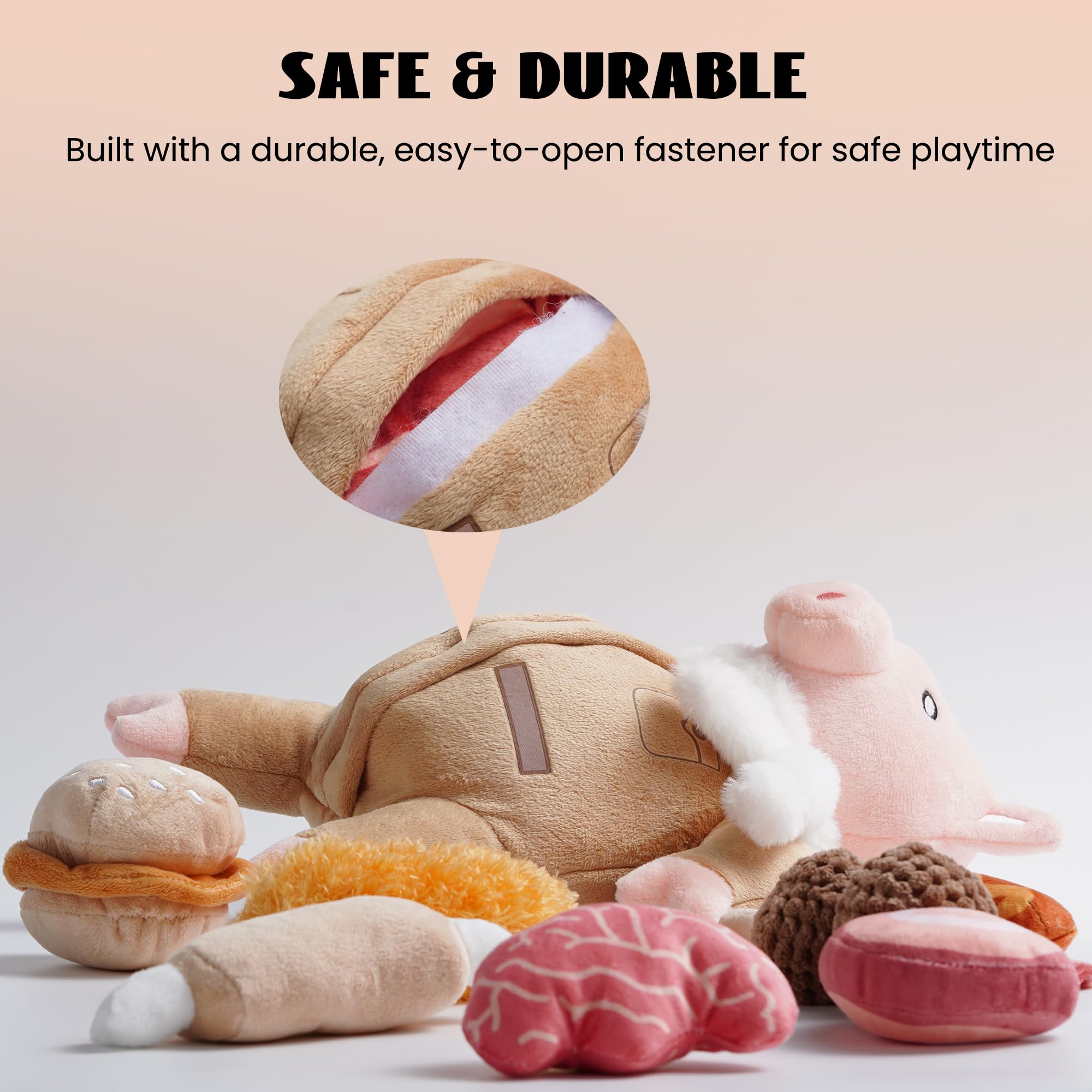 Jouet cochon Nocciola peluche matériaux durables.