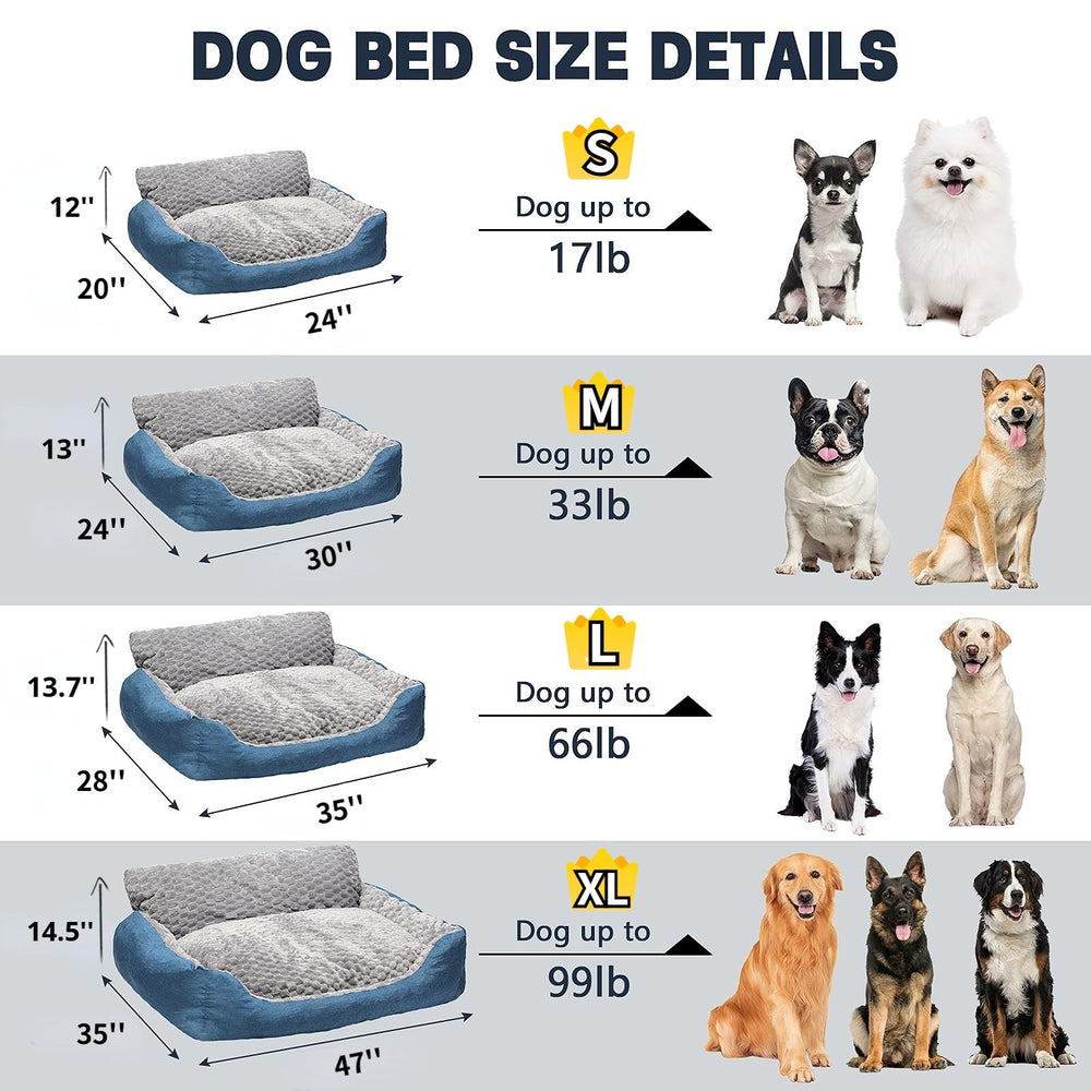 NOFKYNOXA Grand Lit Chien – quatre côtés relevés offrant sécurité et repos.