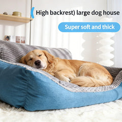 NOFKYNOXA Grand Lit Chien – rebords rembourrés pour un soutien optimal de la tête et du dos.