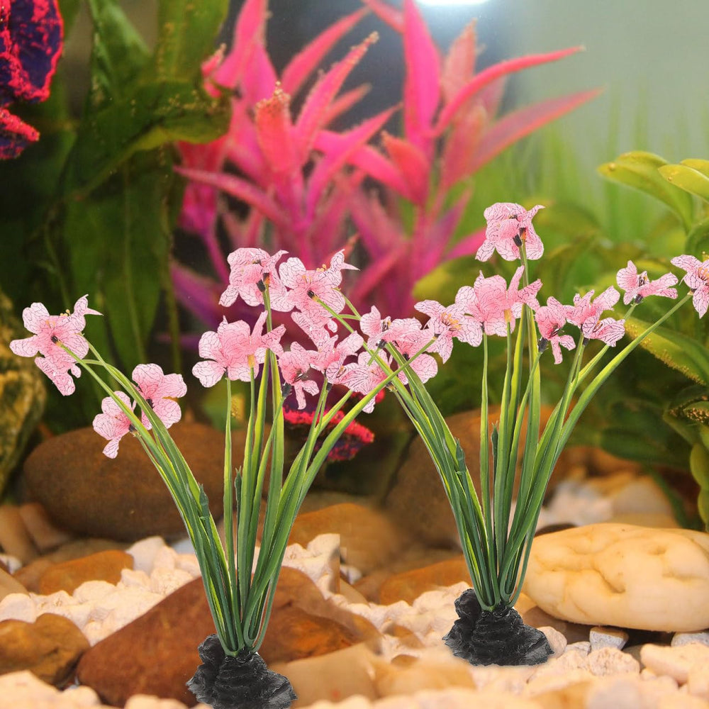 NOLITOY déco Betta rose, design élégant pour bac aquatique