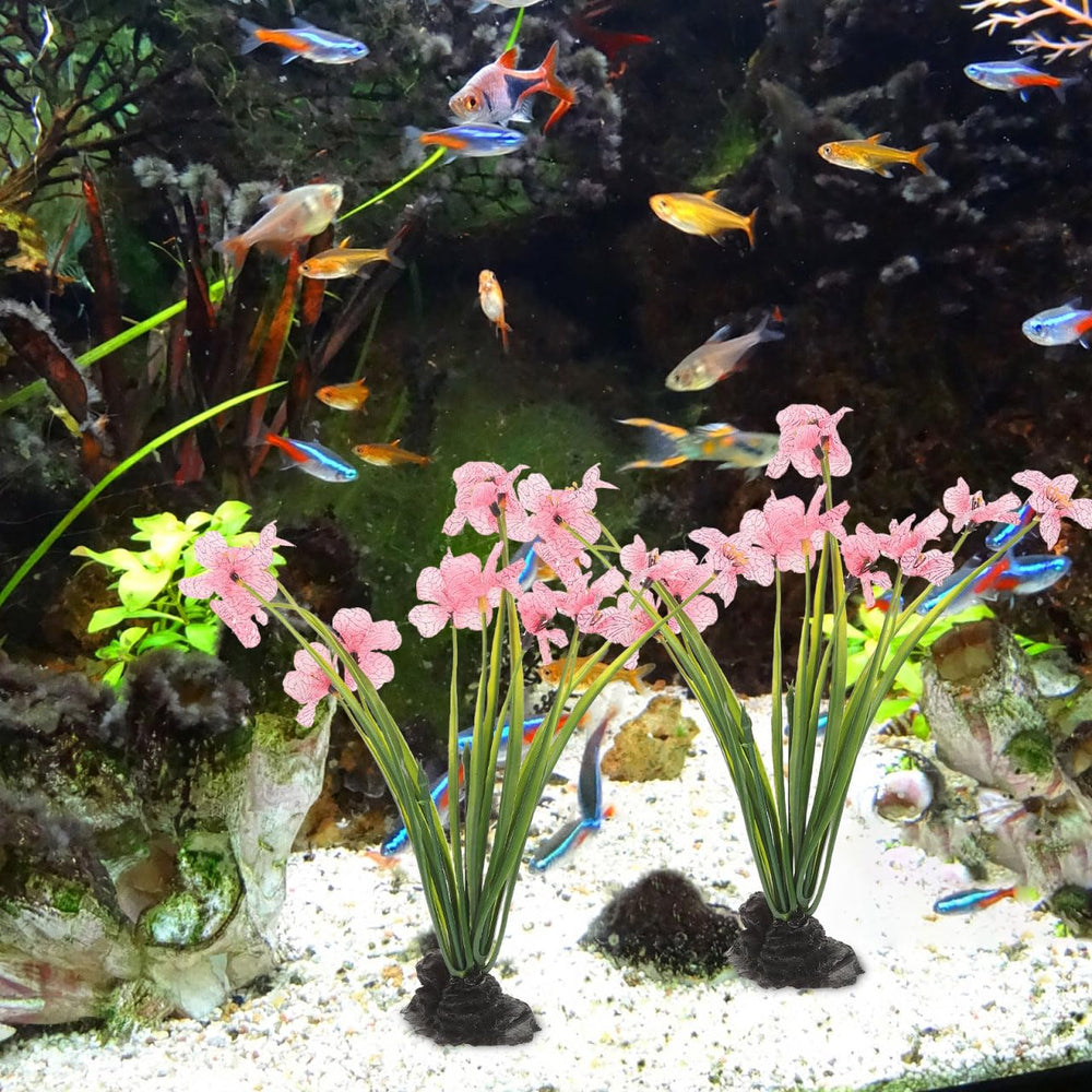 NOLITOY plante décorative rose pour aquarium transforme rapidement l ambiance