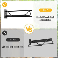 Barres de rangement Noliven, solution tout-en-un pour organiser selles et accessoires.